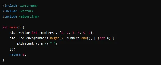 C++ lambda expression code example
