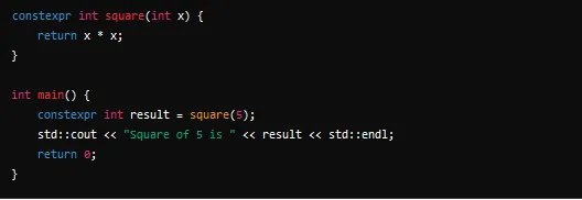 C++ constexpr code example